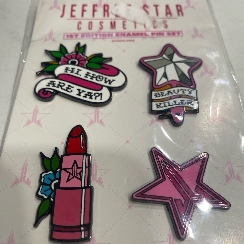 Jeffree Star Pink Lipstick Enamel Pin Set